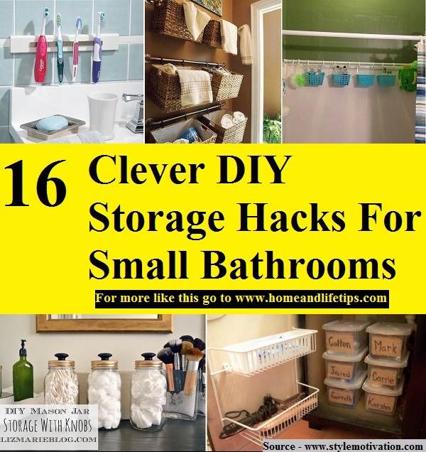 16 Clever DIY Storage Hacks For Small Bathrooms